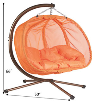 PUMPKIN LOVESEAT CHAIR