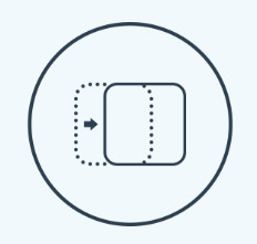 Generous lens shift icon