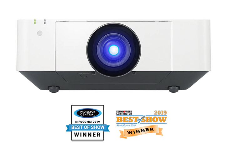 VPL-FHZ75/VPL-FHZ70 projector and two best of show winner icon