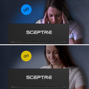Shift, the different effect between bule light on and off