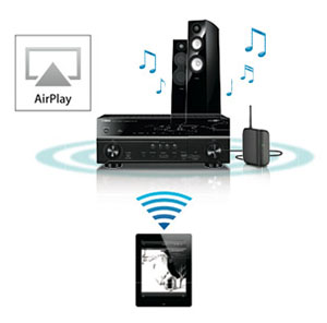 AirPlay® Allows Streaming Music to AV Receiver