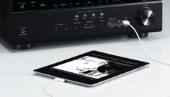 USB Digital Connection for iPod, iPhone and iPad on the Front Panel