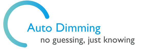 Auto Dimming - no guessing, just knowing logo
