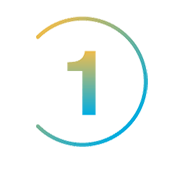 Graphic of a circled one