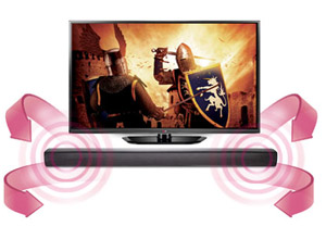 LG 120W 2.1CH SOUND BAR AUDIO SYSTEM WITH SUBWOOFER AND BLUETOOTH® CONNECTIVITY