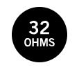 32 ohms