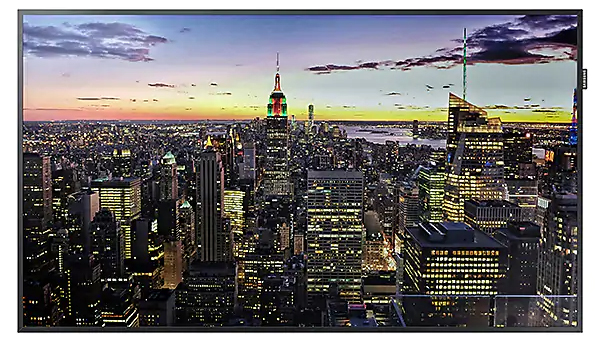 Samsung QB65H - N Media Player shows a beautiful city scenery