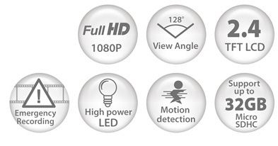 Genius DVR-FHD590 Full HD Vehicle Video Recorder