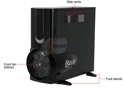 XCLIO A380PLUS-BK Fully Black Computer Case With Side Panel Window - Retail