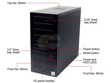 LIAN LI PC-61 USB Black Computer Case - Retail