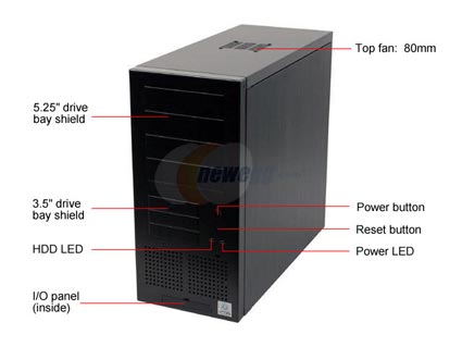 LIAN LI PC-65B Black Computer Case With Side Panel Window - Retail