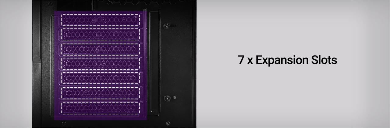 Antec Dark Avenger DA601 Computer Case's 7 Expansion Slots on its Side