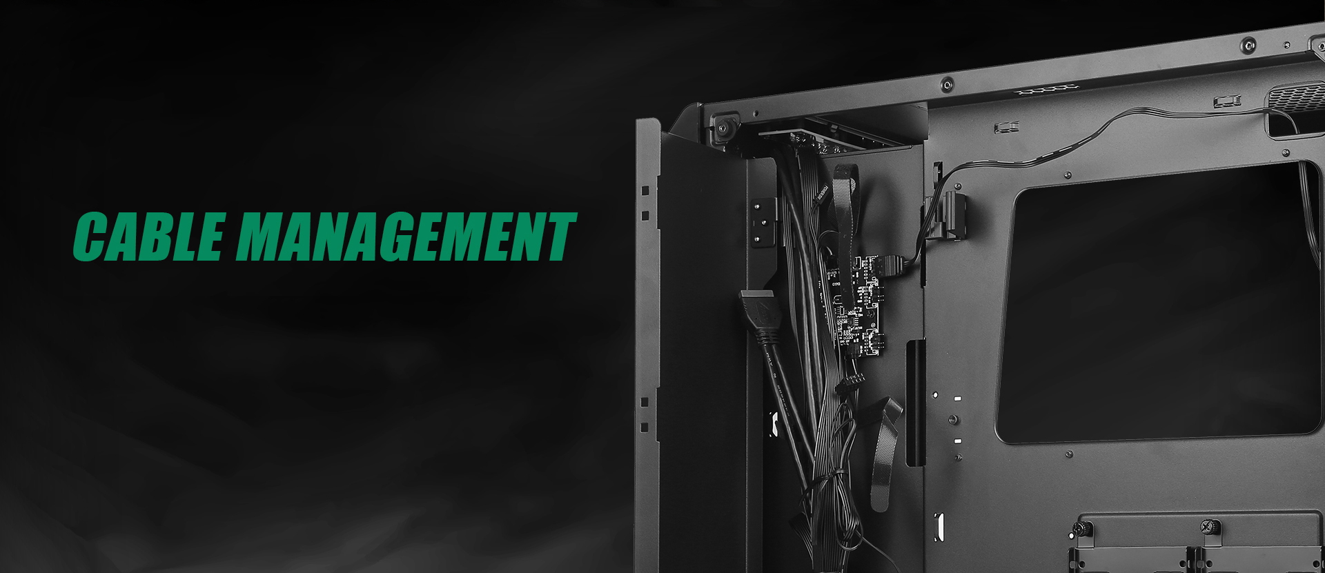 Antec NX Series NX1000 Internal cable management close-up