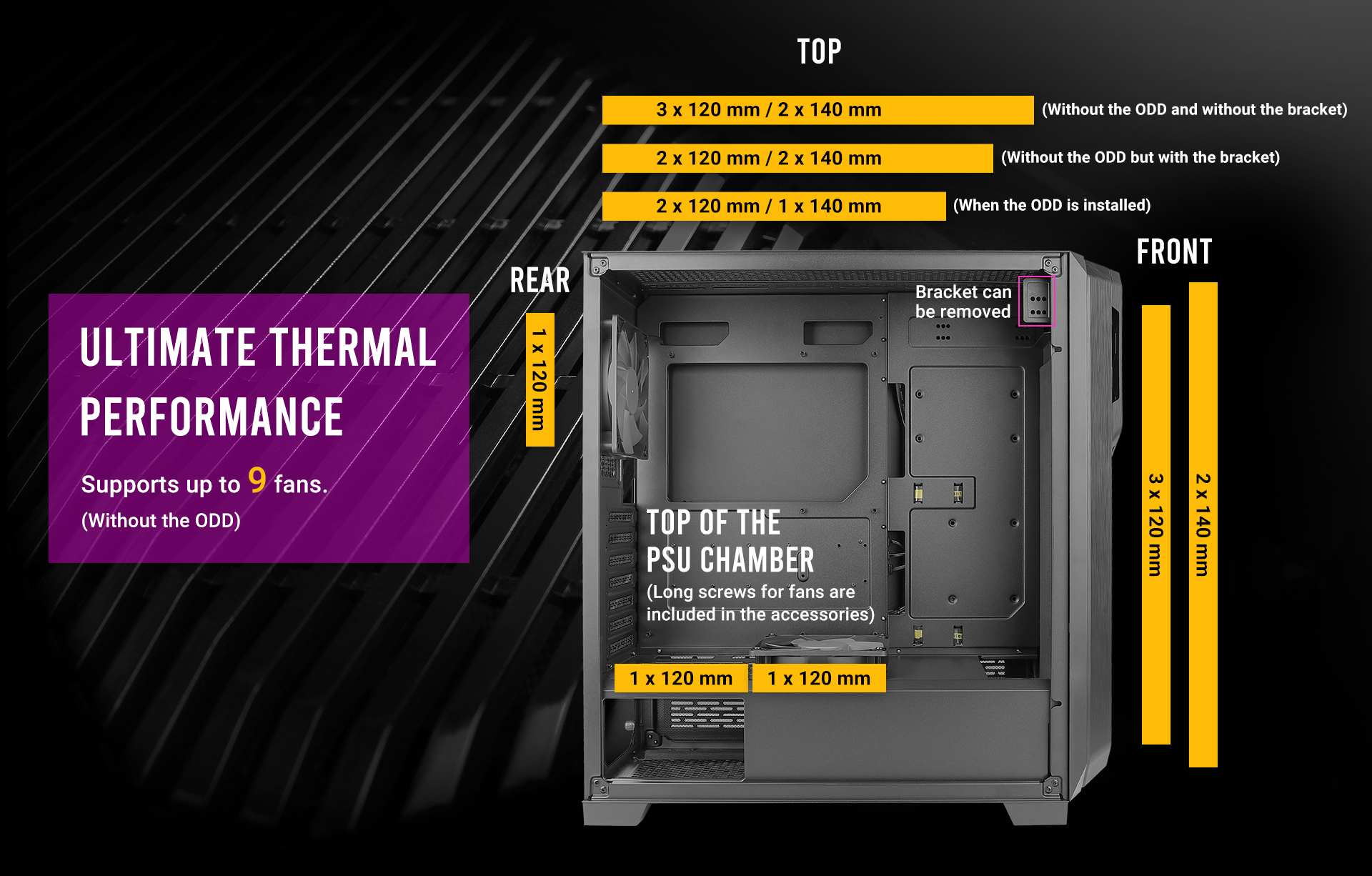 Antec Dark League DP502 FLUX, Mid-Tower ATX Gaming Case, FLUX Platform, 5 x 120mm Fans Included, ARGB PWM Fans with Controller, 5.25" ODD Support, Tempered Glass Side Panel, Swing Open Front Panel 13 Antec DP502 FLUX Computer Case