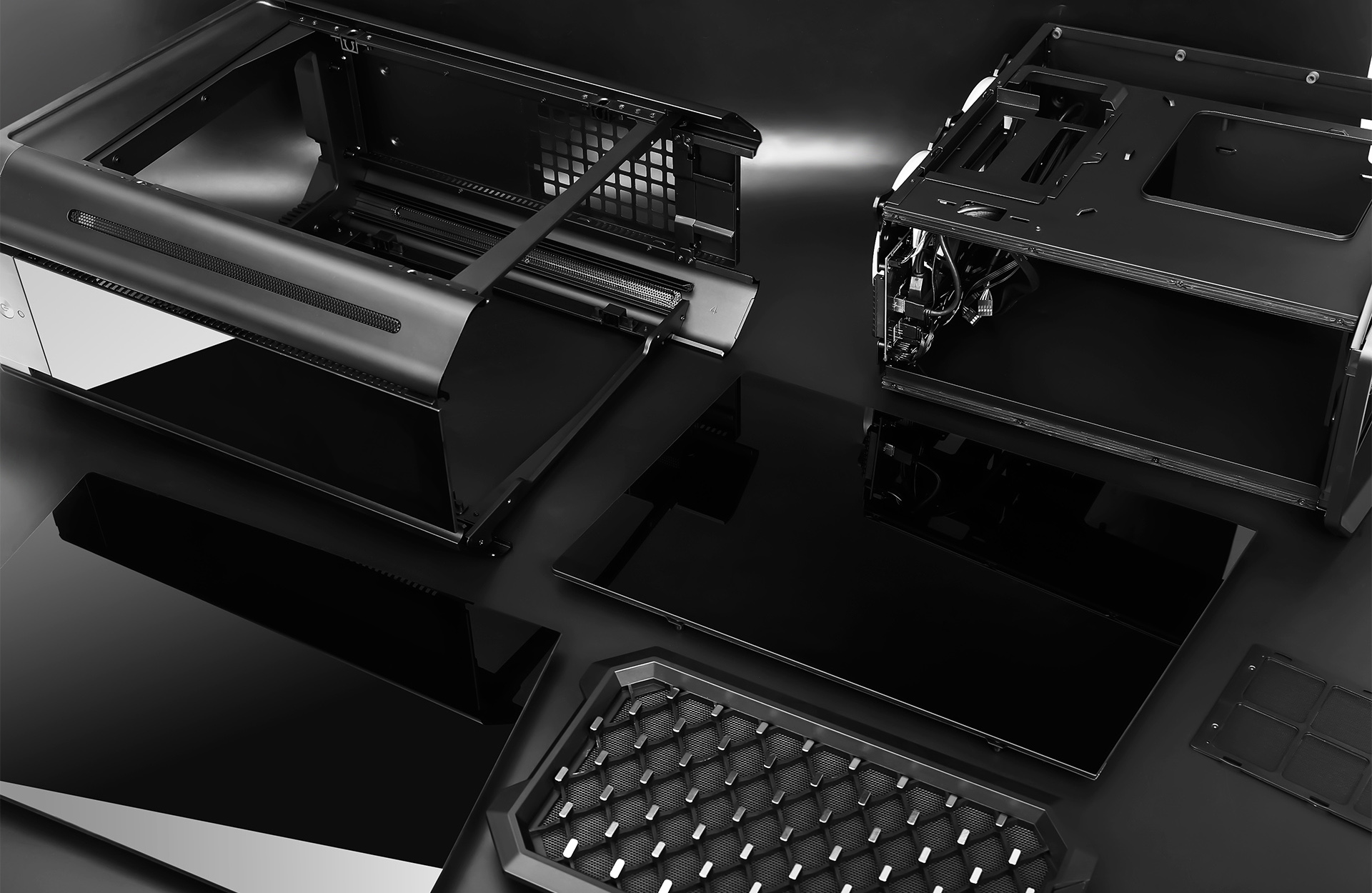 Antec Dark Cube, Dual Front Panels Included, Slide-Open Case Structure, Build-In LED Lighting Bars, Top GPU Showcase, USB3.1 Type-C Ready, Aerospace Standard Aluminum Alloy ITX Case 13 Antec Computer Case