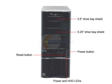 Thermaltake Swing VB6000BWS Black Computer Case With Side Panel Window - Retail