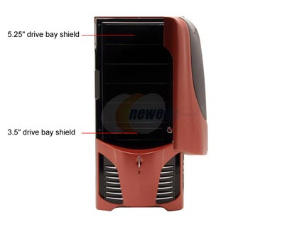 NZXT Apollo ORANGE NP Orange Computer Case With Side Panel Window - Retail