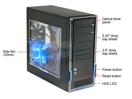 NZXT Alpha Black Computer Case with Open Window - Retail