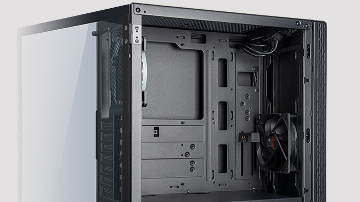 internal layout, E-ATX motherboard support of the case