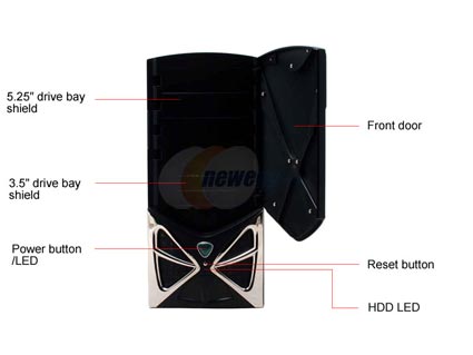 XION II XON-101 Black Computer Case With Side Panel Window - Retail