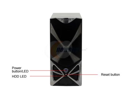 XION II XON-103 Black Computer Case With Side Panel Window - Retail