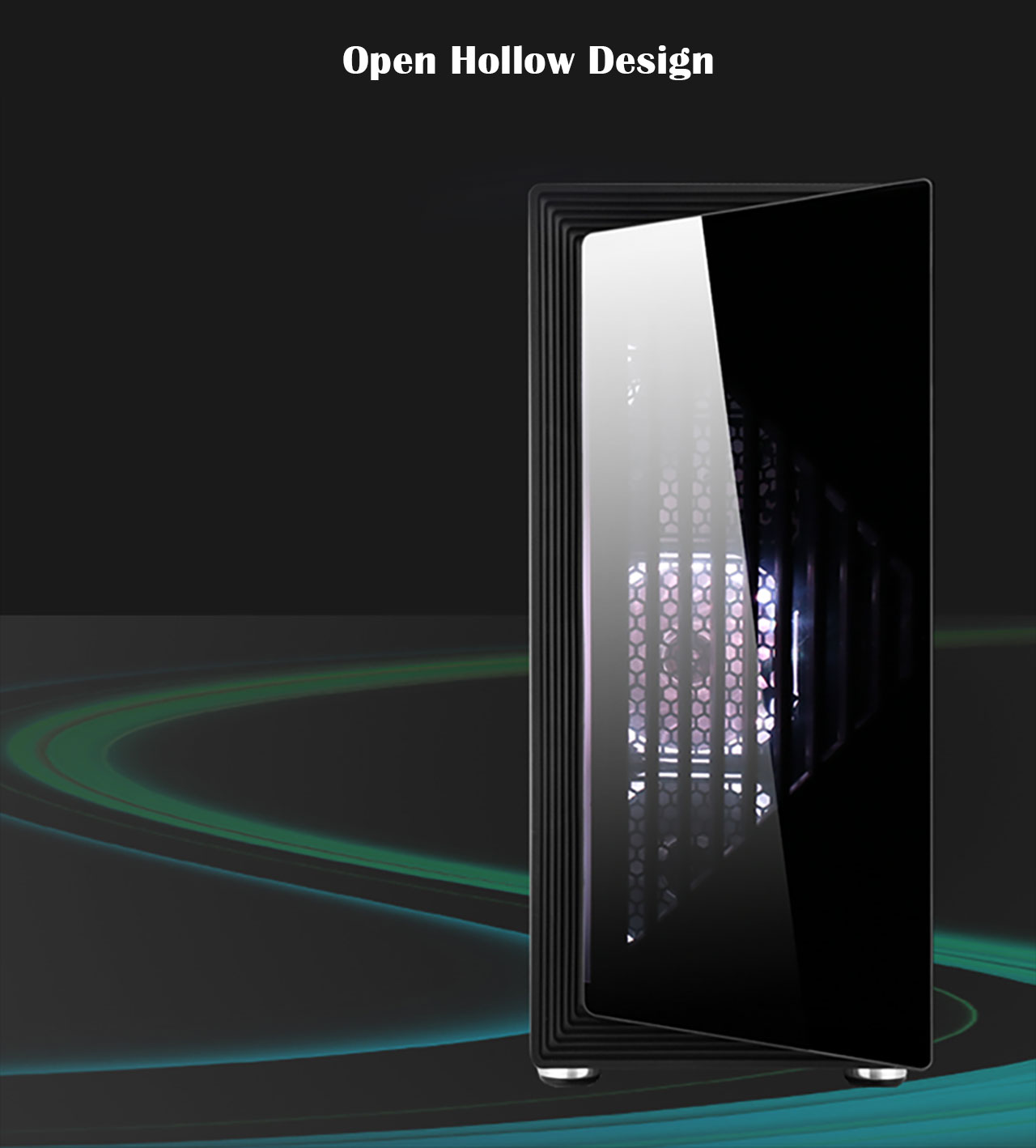 DIYPC DIY-SD1-RGB Case Open Hollow Design