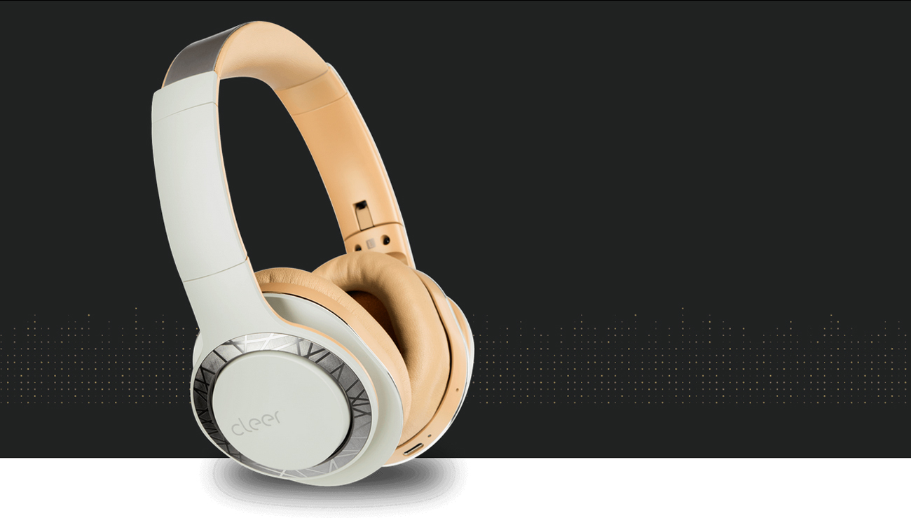 Cleer Audio Enduro 100 Bluetooth Wireless Headphones facing forward