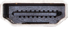 Closeup of the HDMI connector