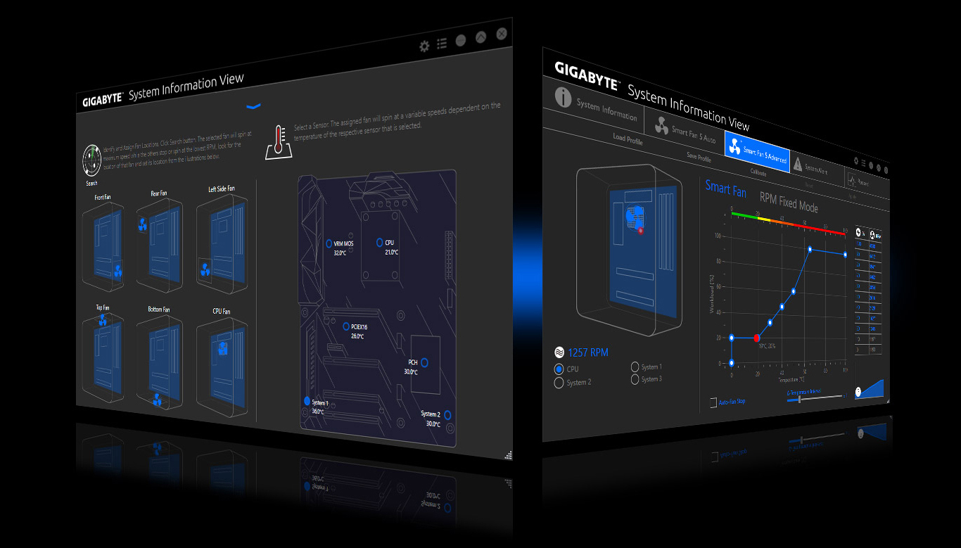 two screenshots of system inofrmation viewer