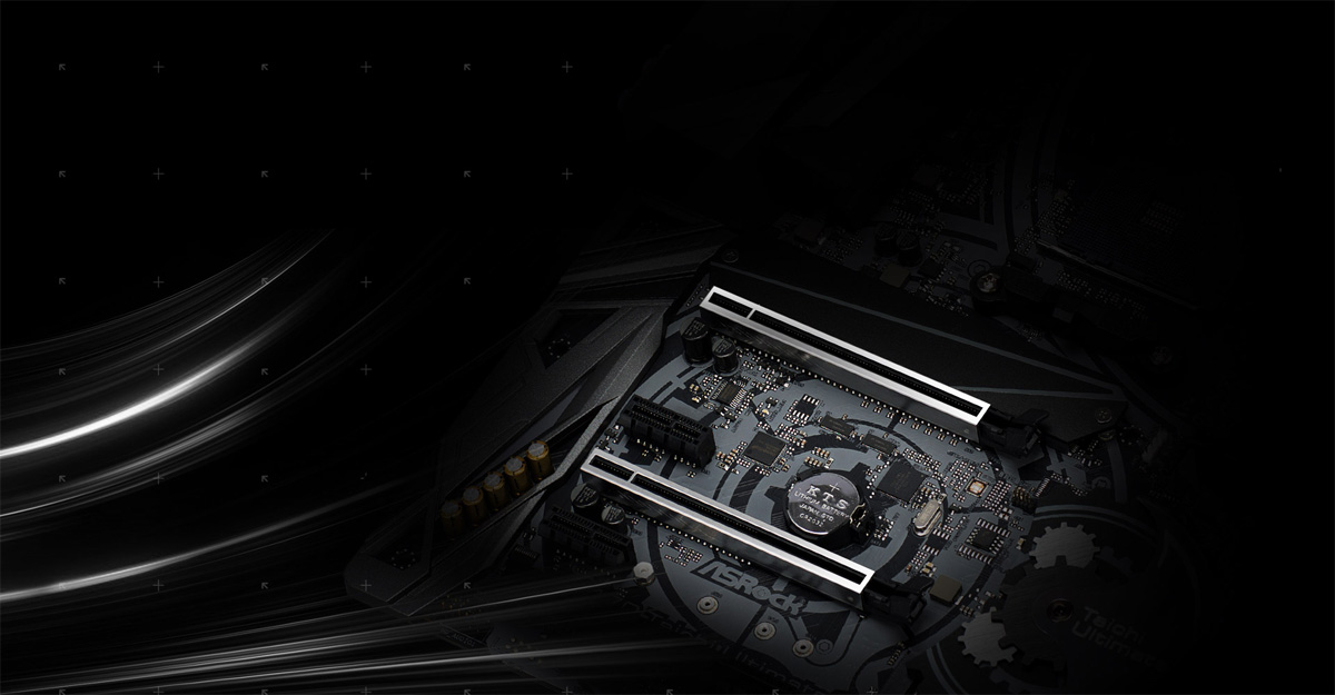 ASRock X470 Motherboard's Two Steel PCI-E Slots