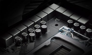area near the cpu socket on the ASrock z390 motherboard