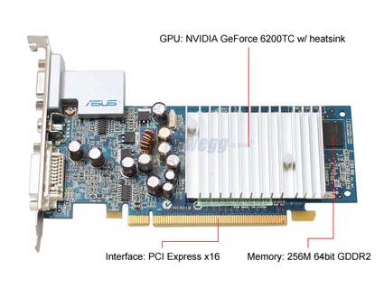 ASUS GeForce 6200TC EN6200TC 512/TD/256M Video Card - Retail