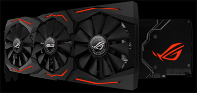 Front and partial rear view of this card, with the onboard LED lit on