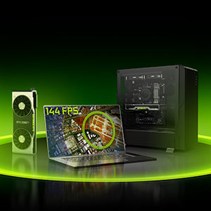 a gaming laptop, a desktop and a NVIDIA RTX 20 series video card