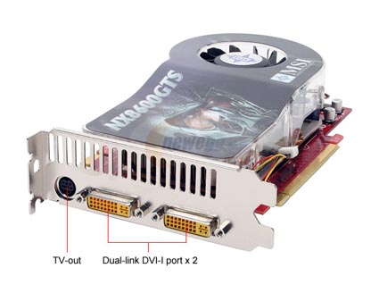 MSI GeForce 8600 GTS NX8600GTS-T2D256E-OC Video Card - Retail