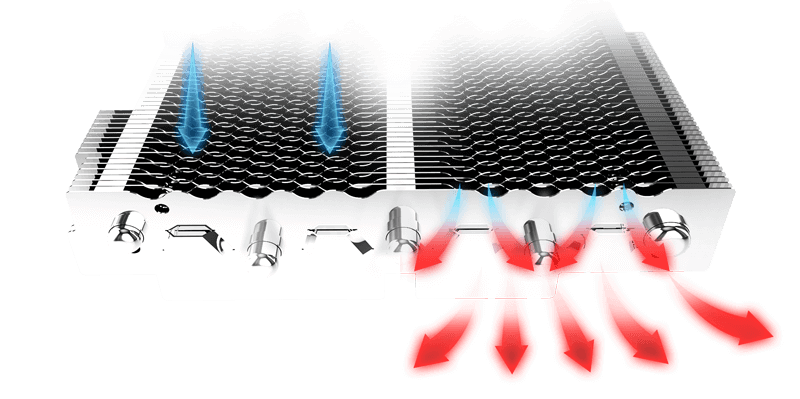 The MSI RTX 2080 Super Gaming X TRIO Graphics Card's Heat Sink Getting Cold Air and Pushing Out Red Air