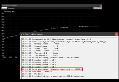 Screenshot of the OC Scanner