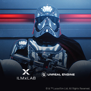 Stormtroopers form Star Wars, with armor and helmet reflecting ambient light