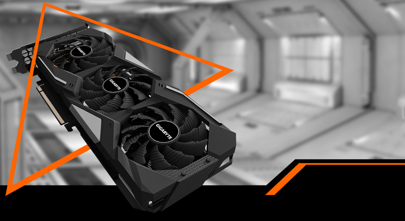 GeForce® RTX 2060 SUPER™ WINDFORCE OC 3X 8G Graphics Card with background