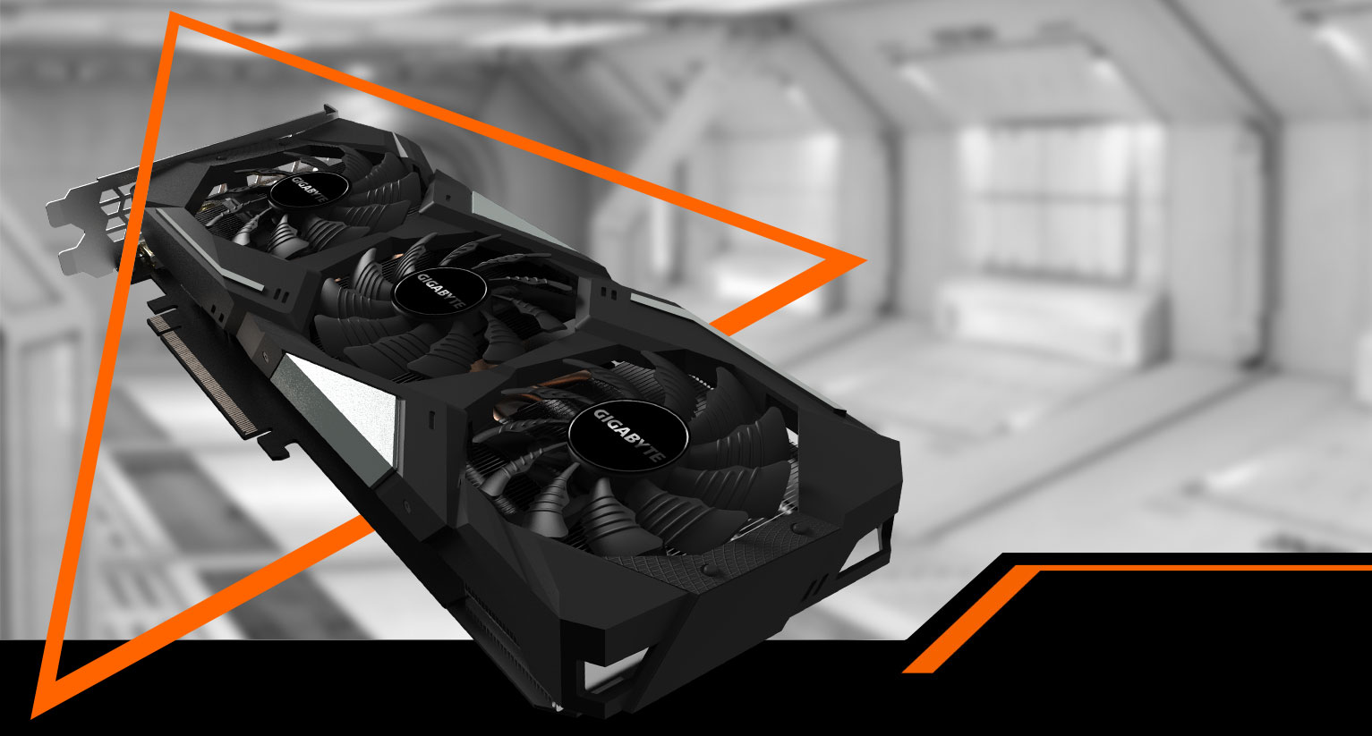 GeForce® RTX 2060 SUPER™ WINDFORCE OC 8G Graphics Card with background