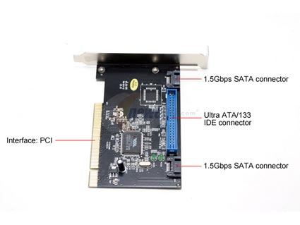 SYBA SY-VIA-150 PCI SATA / IDE Combo Controller Card, Non Raid - Retail