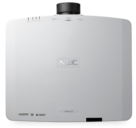 Top of the NEC NP-PA653UL projector