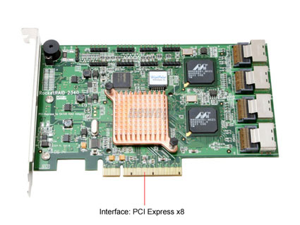 HighPoint RocketRAID 2340 PCI -Express X8 SATA I & SATA II Controller Card - Retail