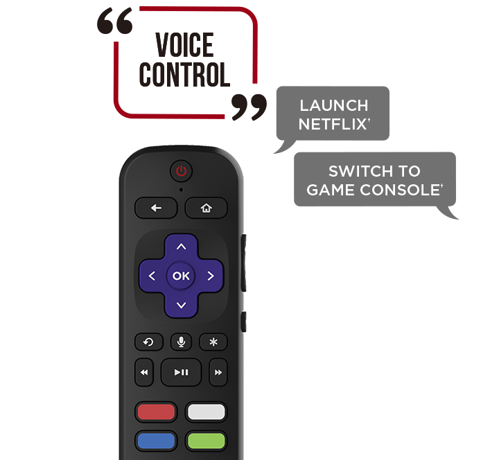 Operating the remote control with voice