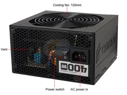 CORSAIR CMPSU-400CX 400W Compatible with Core i7 Power Supply - Retail