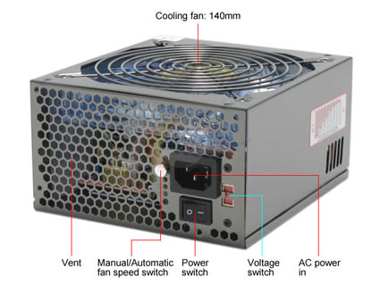 XION PowerReal XON-600F14T-201 600W Power Supply - Retail