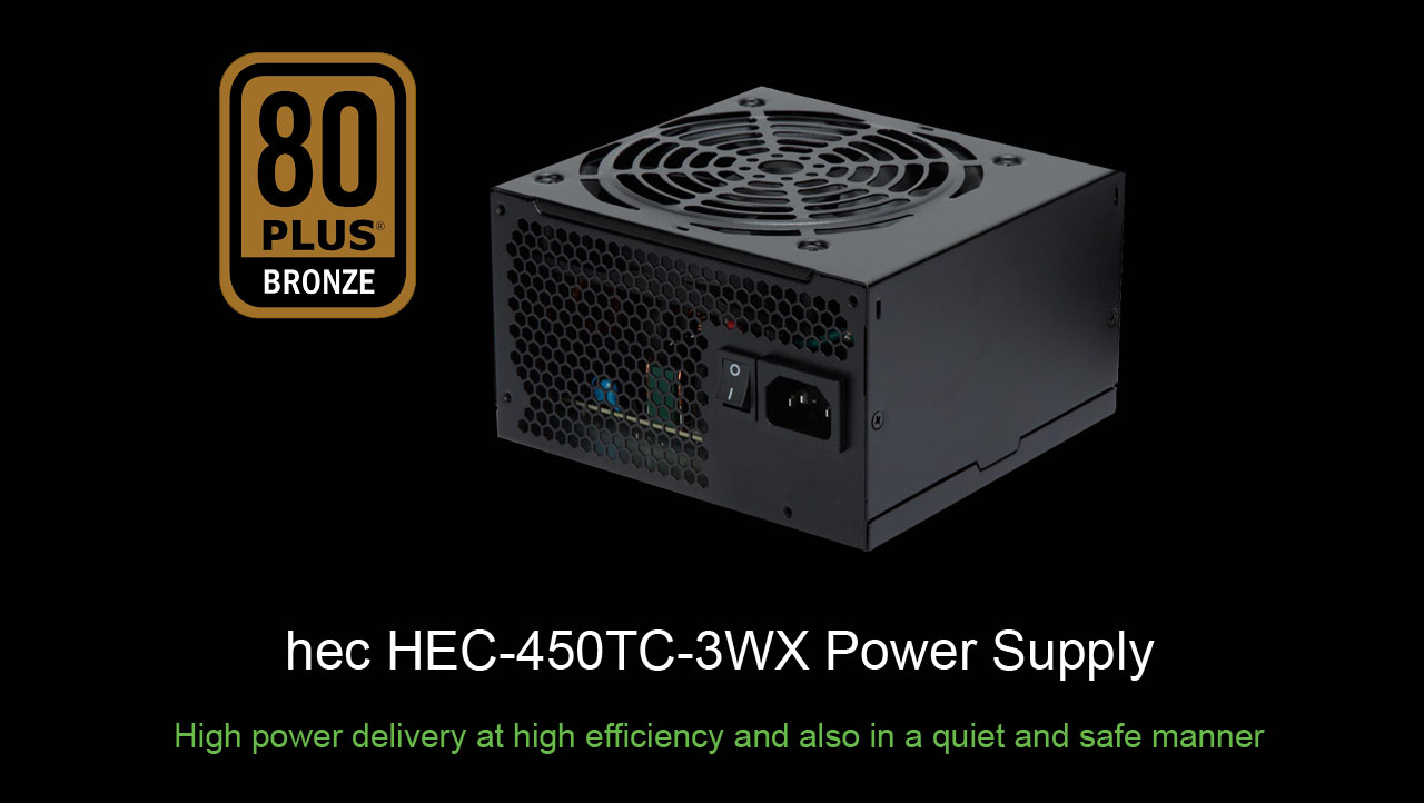 a power supply is positioned to show the fan, power input and another surface.