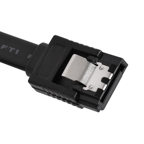 Detailed view of the SATA cable connector
