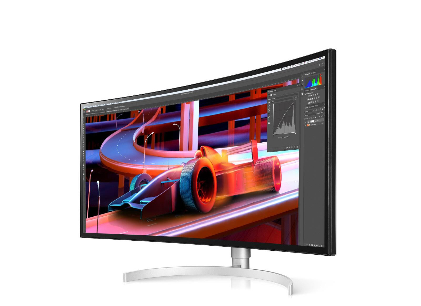 the monitor with a PS image as screen, facing left