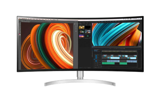 the monitor with a screen splited effect as screen